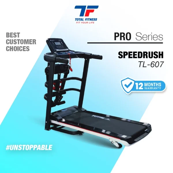 ⁠TL-607 - SMALL ELECTRIK TREADMILL 1,5 HP 3 FUNCTION