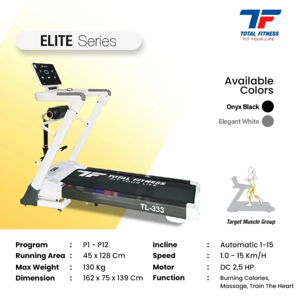 TL-333 - ELECTRIC TREADMILL 2,5 HP ( Auto Incline ) - Image 2